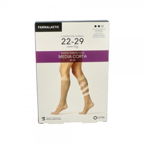 MEDIA FARMAL COR NOR C/PUNT BEIGE T/M 2 UN