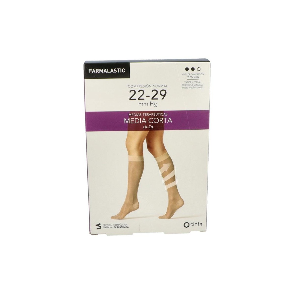 MEDIA FARMAL COR NOR C/PUNT BEIGE T/M 2 UN