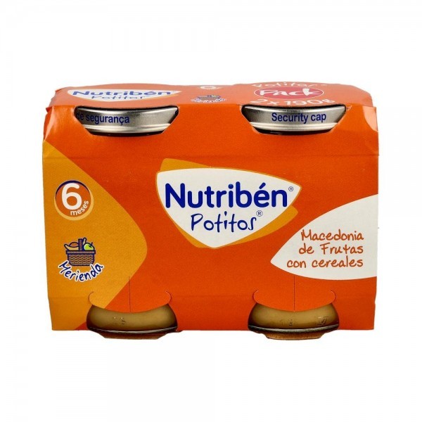 Nutriben Potito Macedonia Fruta Cereales 2X190 G +6 M