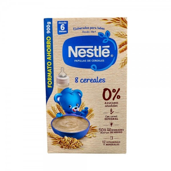 Nestle Papillas 8 Cereales Bifidus 900 G