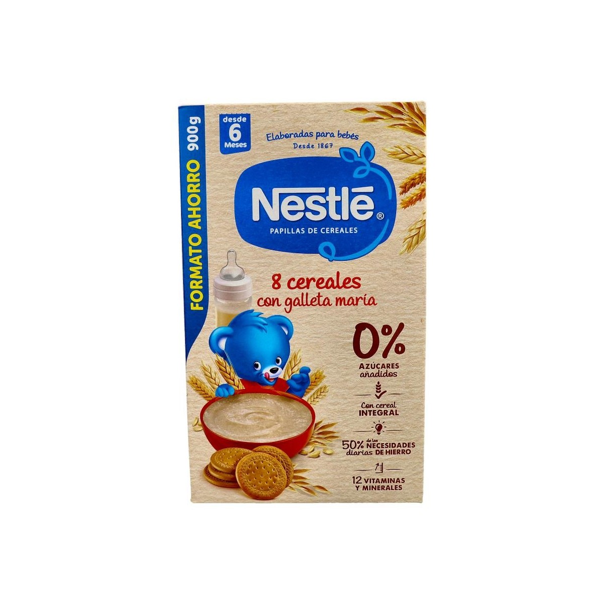 Nestle Papilla 8 Cereales Galleta Maria 900G