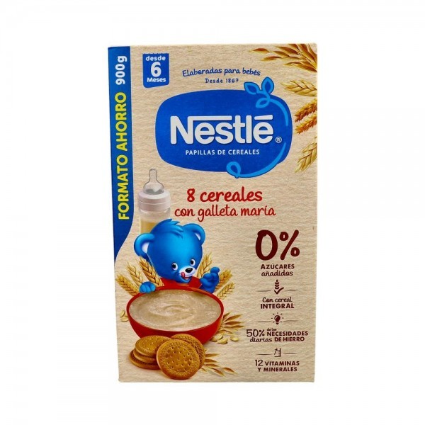 Nestle Papilla 8 Cereales Galleta Maria 900G