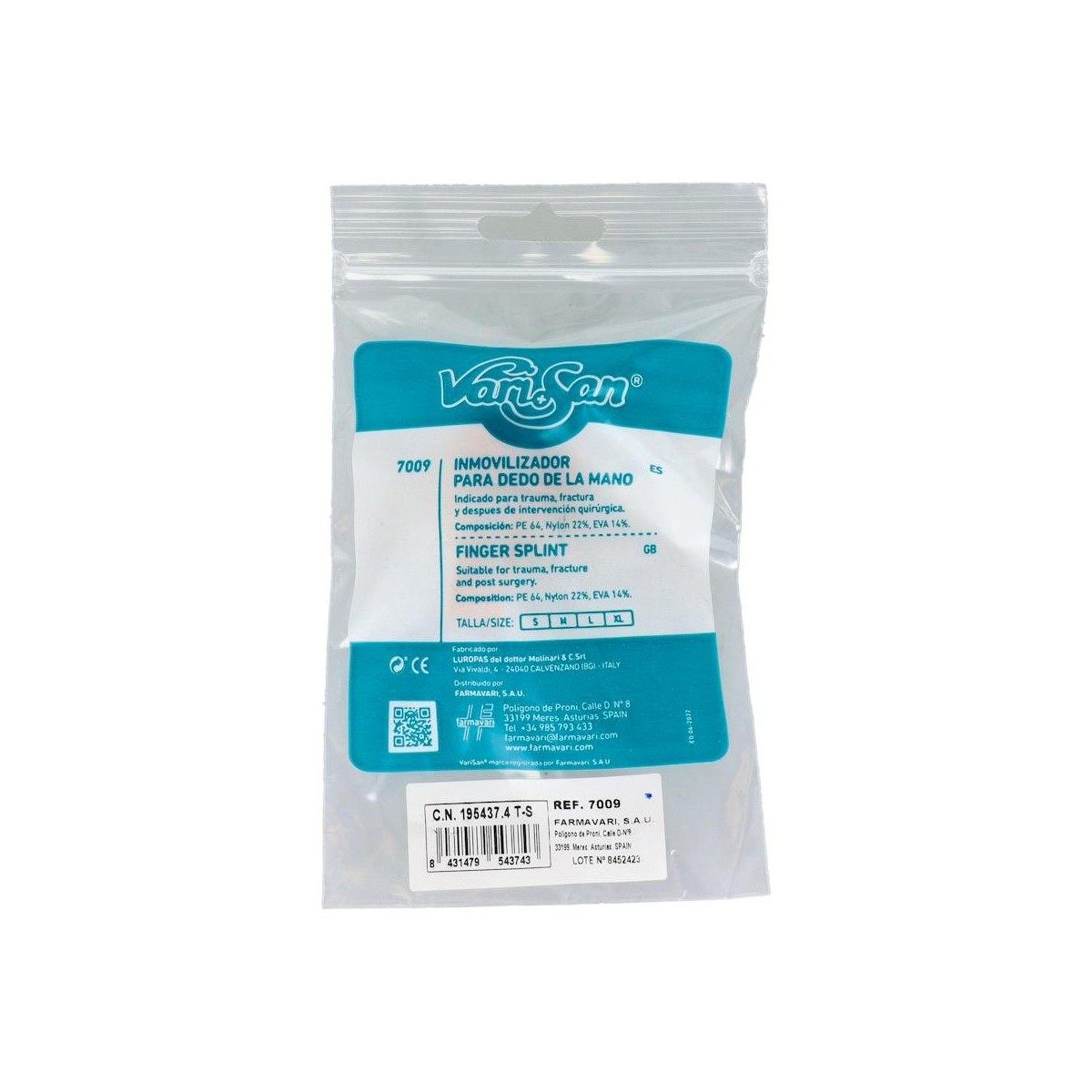 Inmovilizador De Dedo Varisan Ts