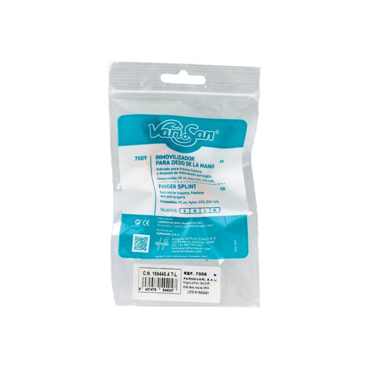 Inmovilizador De Dedo Varisan T L