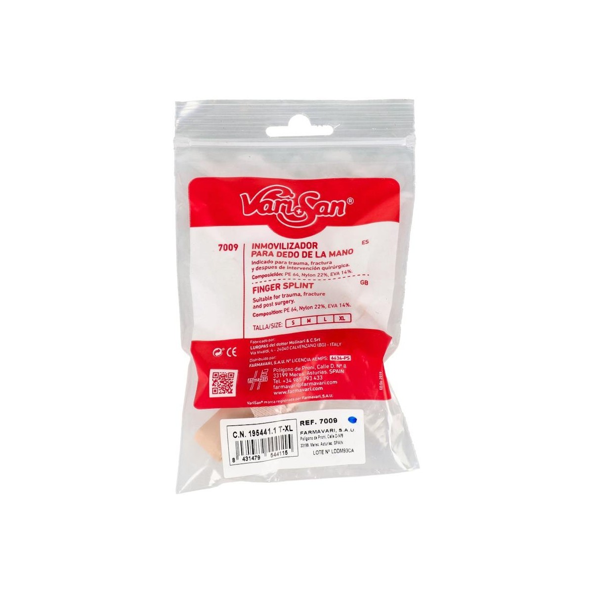 Inmovilizador De Dedo Varisan T Xl