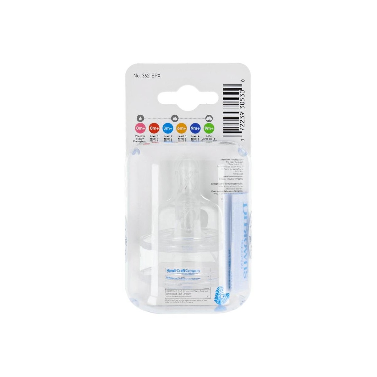 Tetina Dr Brown'S Sil Ba Cereal 2U+ 9 Mesos