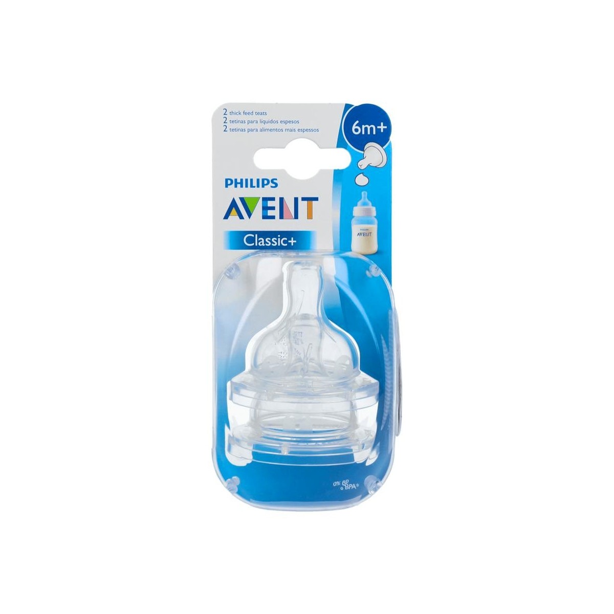 Tetina Avent Clasicas Liq. Espesos +6M 4967 2Uni