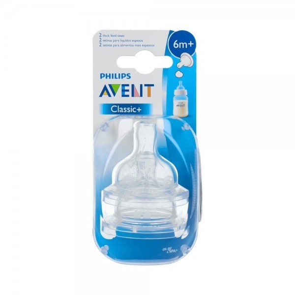 Tetina Avent Clasicas Liq. Espesos +6M 4967 2Uni