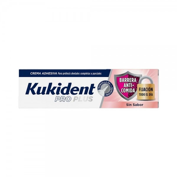 Kukident Pro Plus Barrera Anticomida Sin Sabor 40G