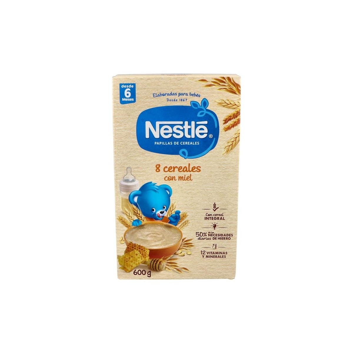 Nestle 8 Cereales Miel Bifidus 600 G