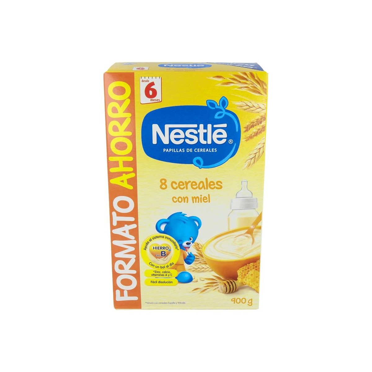 Nestle 8 Cereales Miel Bifidus 900 G