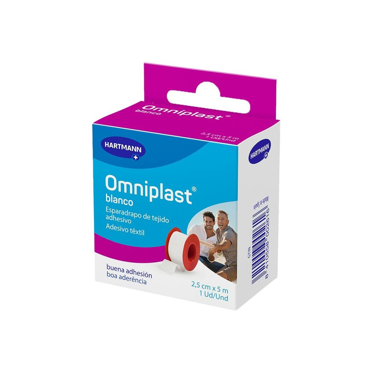 Omniplast blanco 2,5cmx5m 1 ud