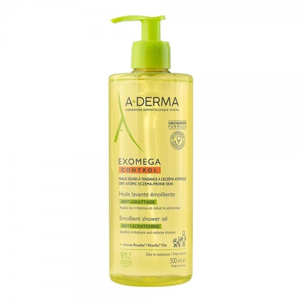A-Derma Exomega Control Aceite Limpiador Emoliente Anti-picor 500ml