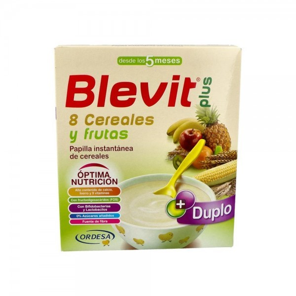 Blevit Plus Duplo 8 Cereales Frutas 600 G