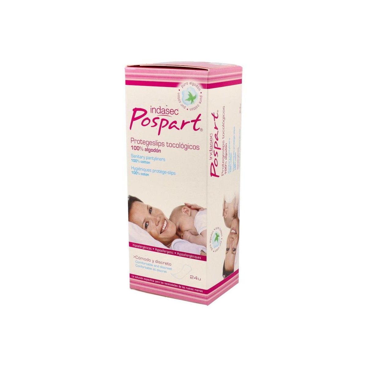 Indasec Pospart® Protegeslips 100% Algodón 24U