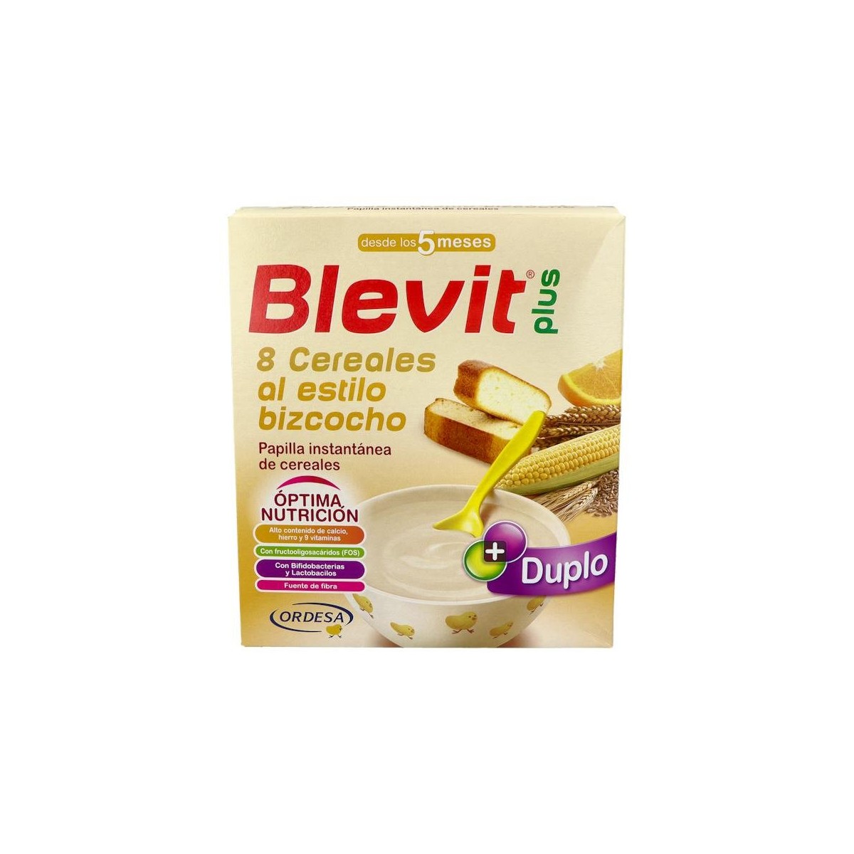 Blevit Plus Duplo 8 Cereales Bizcocho Y Naranja...