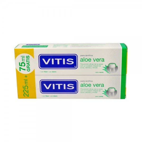 Vitis Aloe Vera Menta Pack Pasta 2 X 150 Ml (75 Ml Gratis)