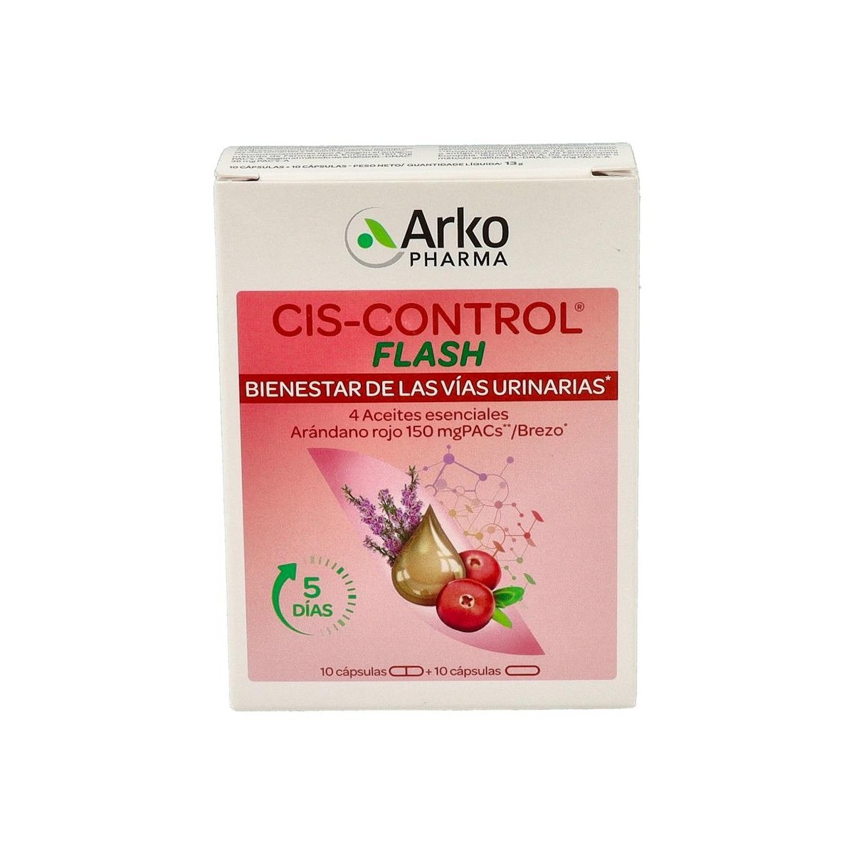 Ciscontrol Cranberola Flash 20 Cápsulas Arkopharma