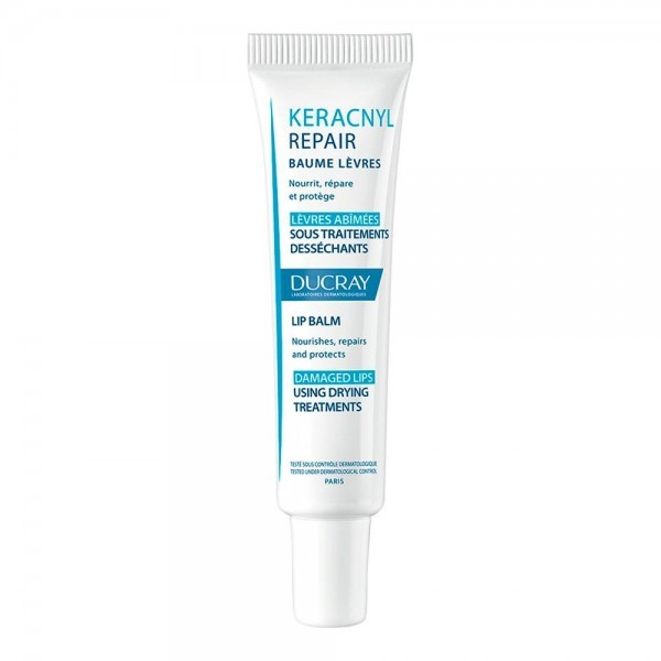 Ducray Keracnyl Bálsamo labial reparador para labios dañados por tratamientos orales antiacné 15ml