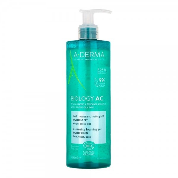 A-Derma Biology AC Gel espumoso limpiador purificante 400ml