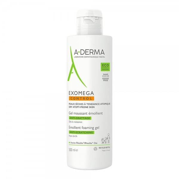 A-Derma Exomega Control Gel Espumoso emoliente anti-irritación 500ml