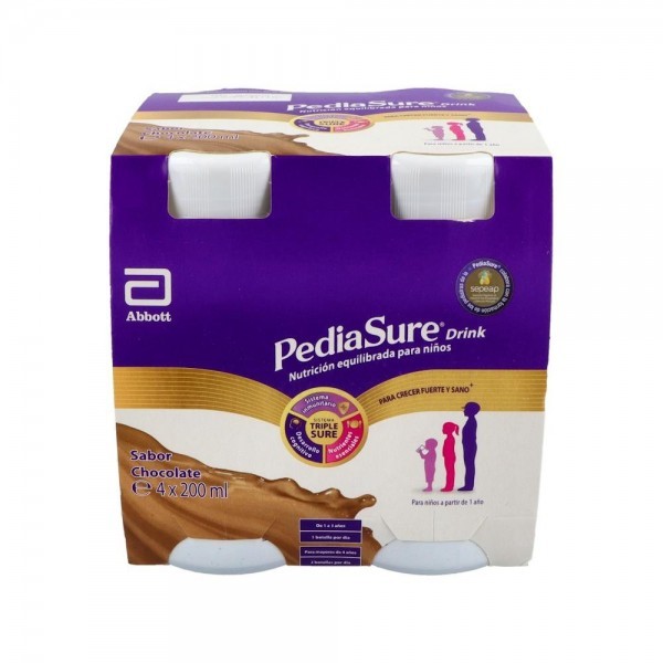 Pediasure Drink Chocolate 4 Bot 200 Ml