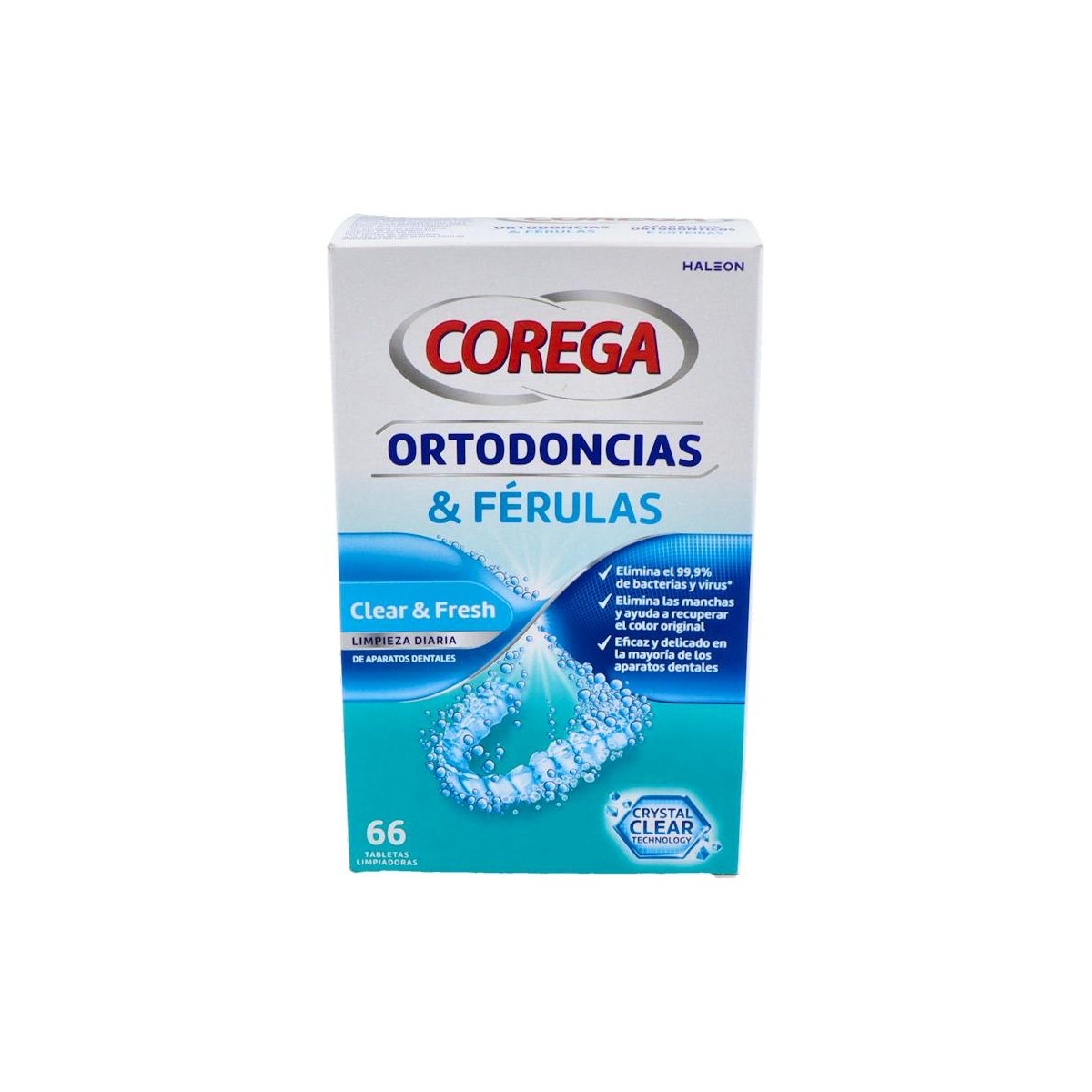 Corega Ortodoncias & Ferulas 66 Tab Limpiadoras