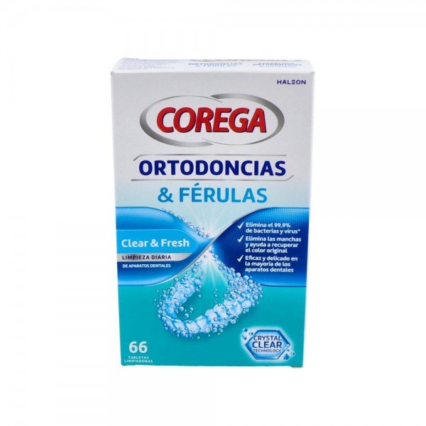 Corega Ortodoncias & Ferulas 66 Tab Limpiadoras