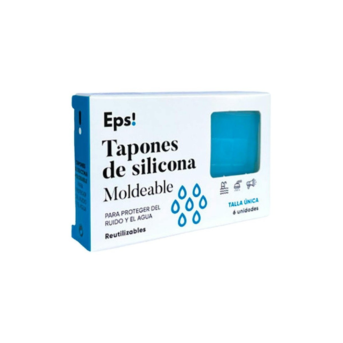 Tapon Oido Silicona Moldeable Eps! 6 Un