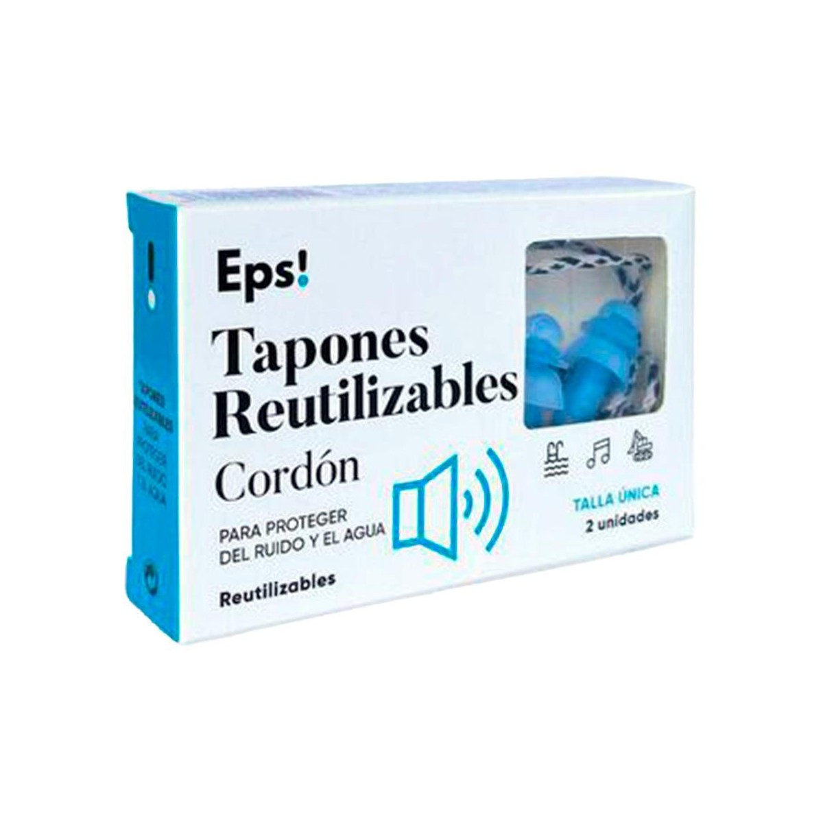 Tapon Oido Eps! Reutilizable Cordon 2 Un