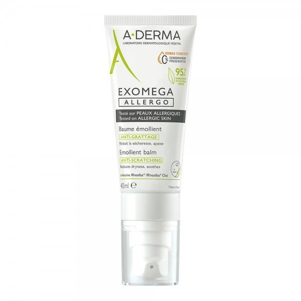 A-Derma Exomega Allergo Bálsamo emoliente anti-rascado cosmética estéril 40ml