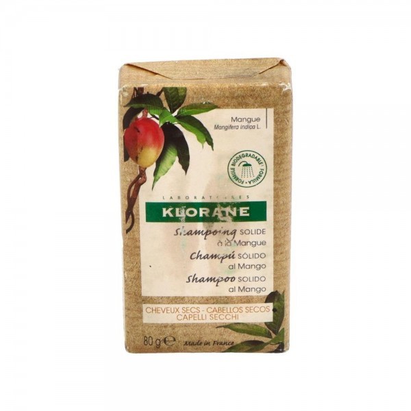 Klorane Champú sólido al Mango Nutrición Cabello Seco 80g