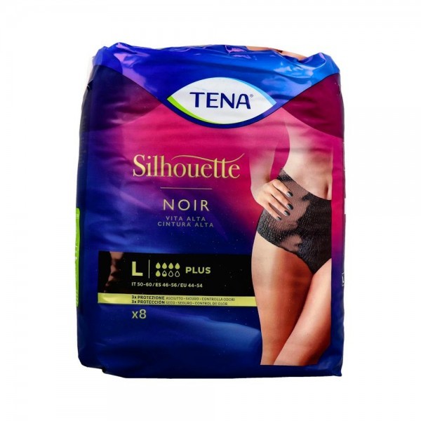 Tena Silhouette Braga Cint Alta Inco Dia Anat Negro T/G 8 Un