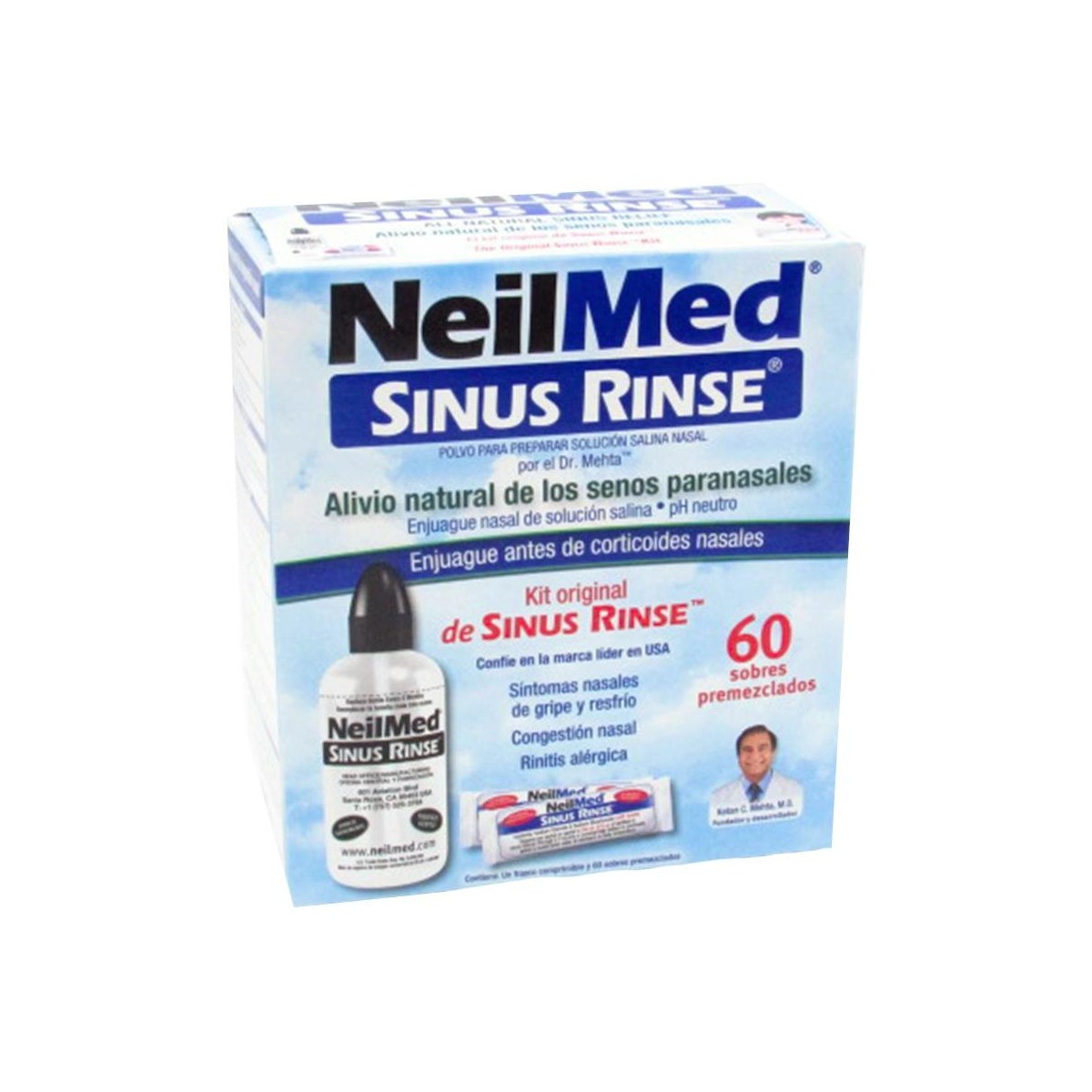 Neilmed Sinus Rinse Kit 1 Frasco 240 Ml + 60...