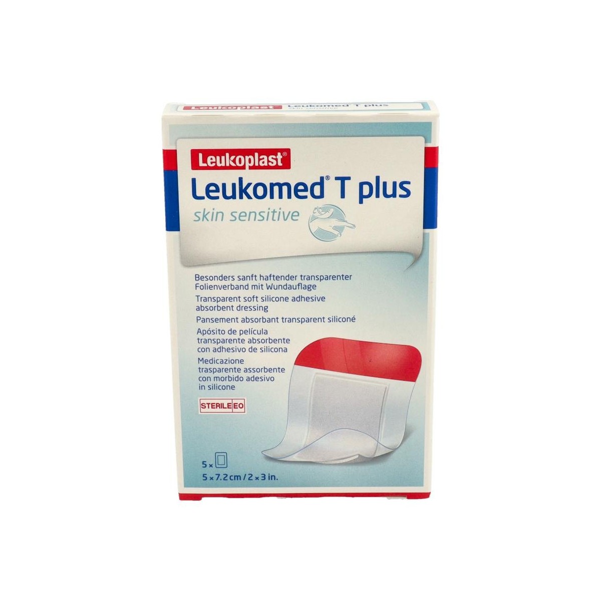 Leukomed T Plus Skin Sensitive 5Cm X 7,2Cm 5 Un