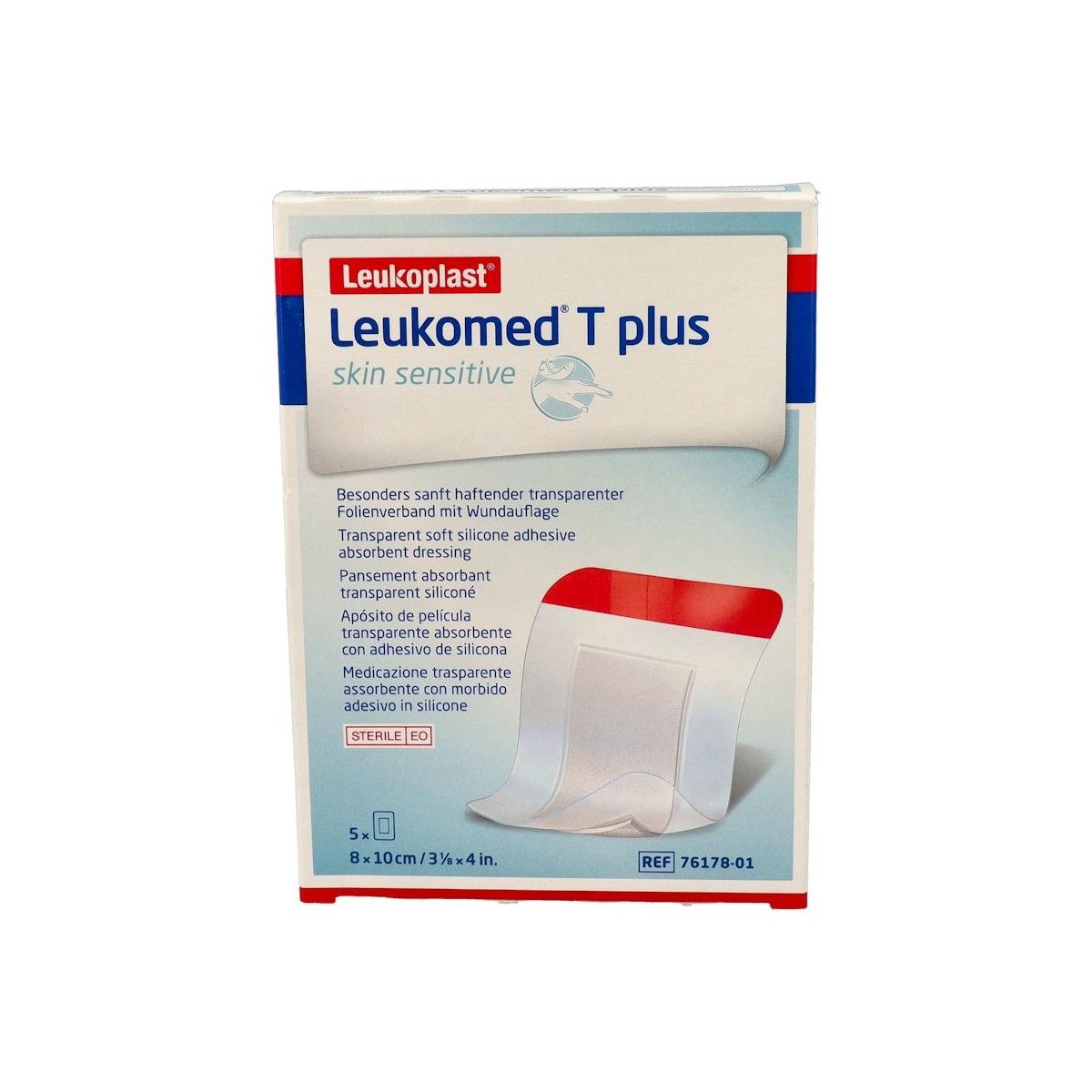 Leukomed T Plus Skin Sensitive 8Cm X10Cm 5 Un