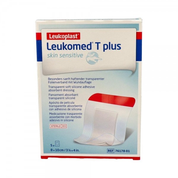 Leukomed T Plus Skin Sensitive 8Cm X10Cm 5 Un