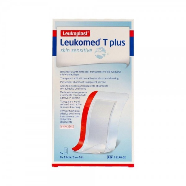 Leukomed T Plus Skin Sensitive 8Cm X15Cm 5 Un