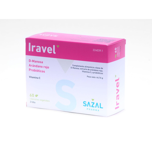 iravel sazal fórmula 60 cápsulas